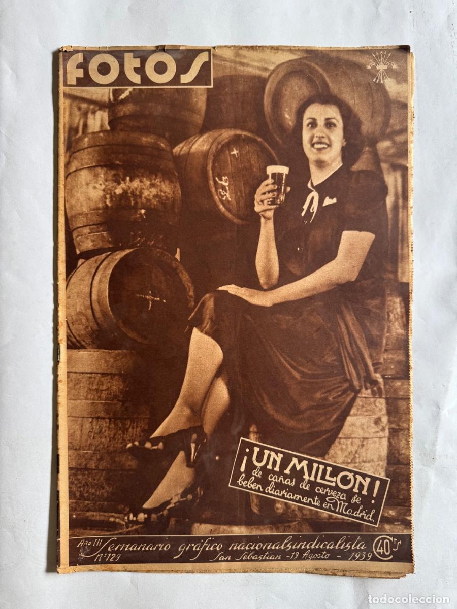 Coleccionismo de Revistas y Peri&oacute;dicos: Revista Fotos, A&ntilde;o 1939, San Sebastian, Monjas, Guerra