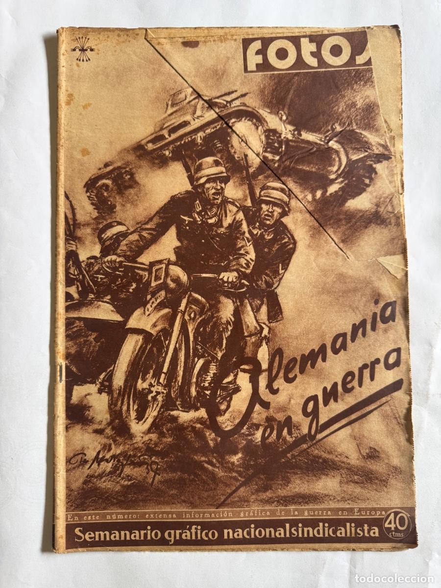Coleccionismo de Revistas y Peri&oacute;dicos: Revista Fotos, A&ntilde;o 1939, Alemania, Hitler, Varsovia