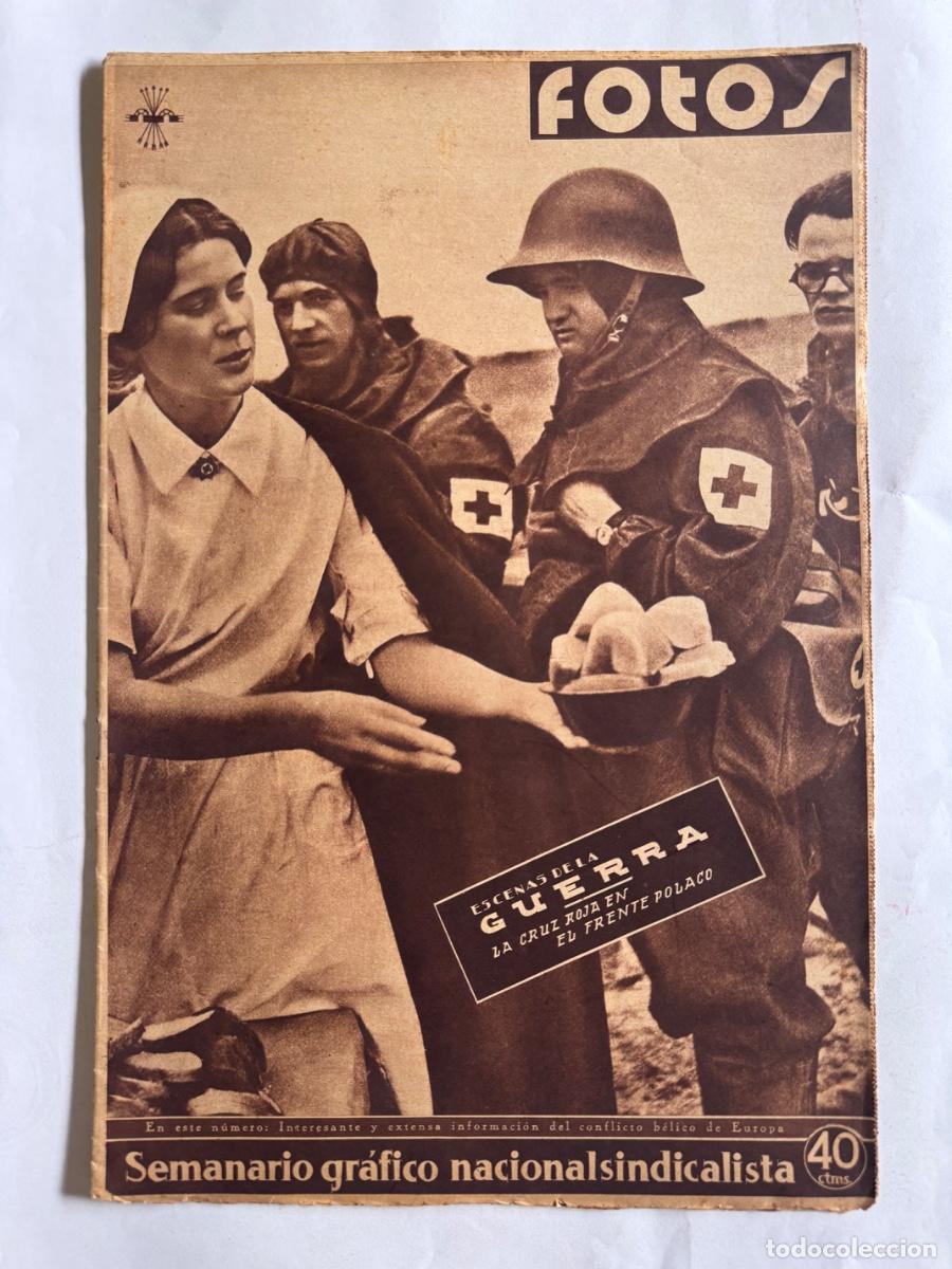 Coleccionismo de Revistas y Peri&oacute;dicos: Revista Fotos, A&ntilde;o 1939, Alemania, Polonia, Inglaterra
