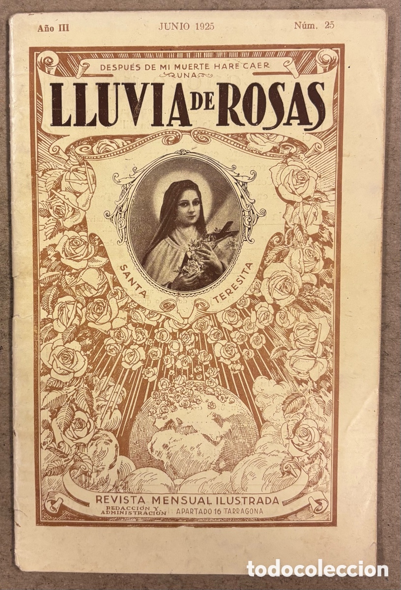 Coleccionismo de Revistas y Peri&oacute;dicos: LLUVIA DE ROSAS N&deg; 25 (1925). REVISTA MENSUAL ILUSTRADA.