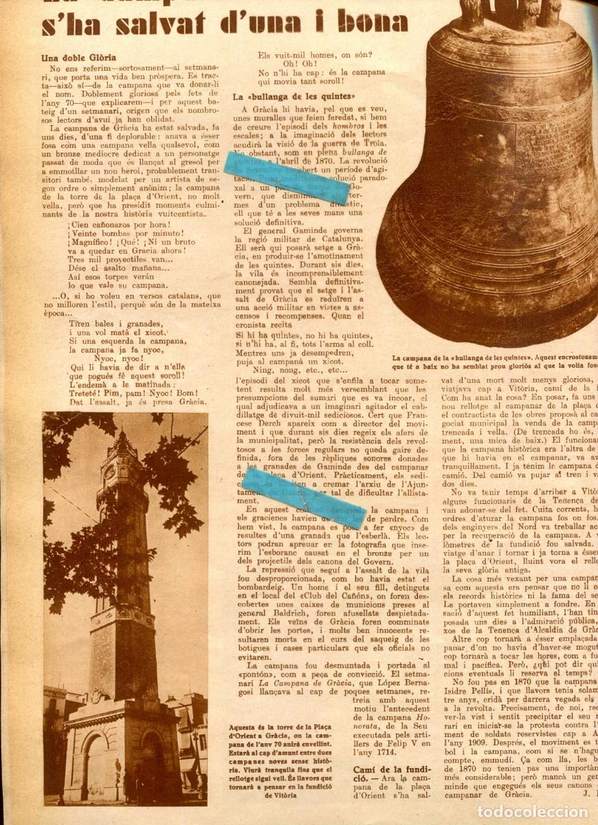 Coleccionismo de Revistas y Peri&oacute;dicos: REVISTA ANY 1930 LA CAMPANA DE GRACIA MAURICE CHEVALIER A BARCELONA CLUB NATACIO BARCELONA CNB C.N.B
