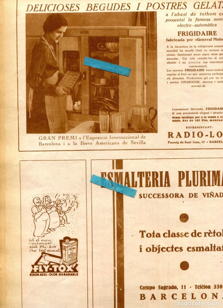 Coleccionismo de Revistas y Peri&oacute;dicos: REVISTA A&Ntilde;O 1930 NEVERA FRIGIDAIRE RADIO-LOT PREMIADA EN LA EXPOSICION INTERNACIONAL DE SEVILLA
