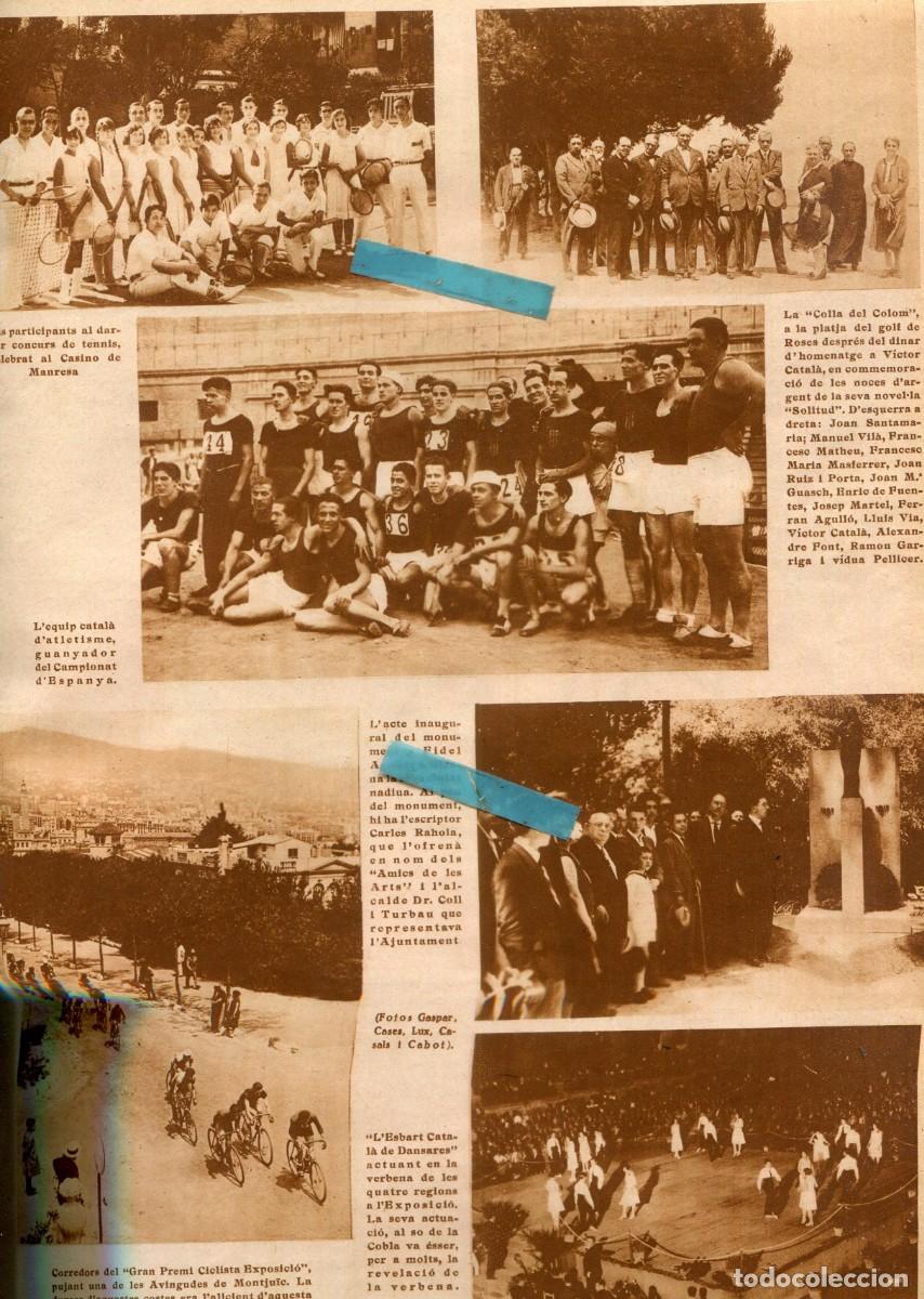 Coleccionismo de Revistas y Peri&oacute;dicos: REVISTA ANY 1930 TENNIS A MANRESA COLLA DEL COLOM ROSES VICTOR CATALA FIDEL AGUILAR A GIRONA MAUREL