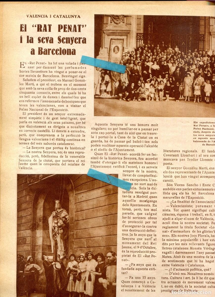 Collection Magazines and Newspapers: REVISTA A&Ntilde;O 1930 LA SENYERA VALENCIANA LO RAT PENAT RESTAURANTE BARCELONETA CAL SOLER TEATRO JAPONES