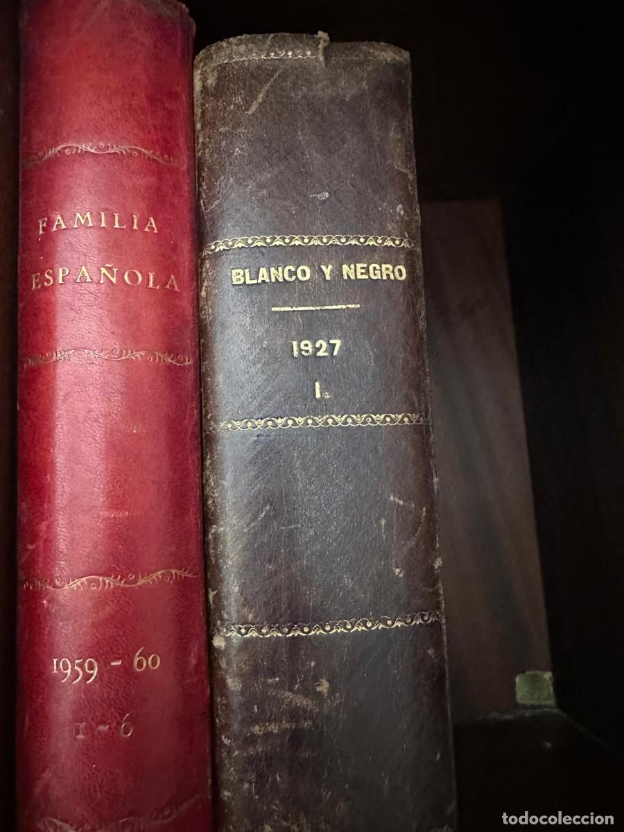 Coleccionismo de Revistas y Peri&oacute;dicos: Blanco y Negro a&ntilde;o 1927 completo encuadernado en cuero