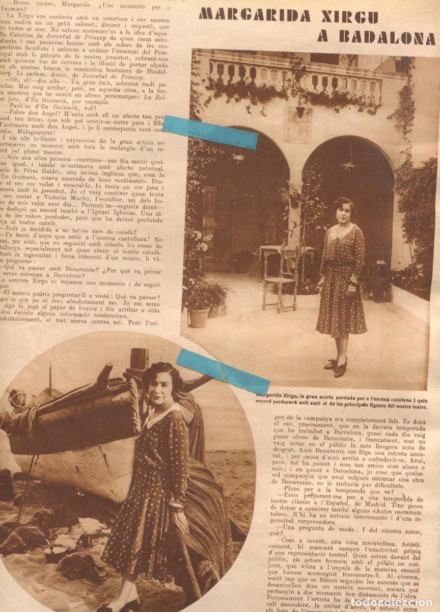 Colecionismo de Revistas e Jornais: REVISTA A&Ntilde;O 1930 MARGARITA XIRGU A BADALONA BASQUET FEMENINO CLUB FEMENI D'ESPORTS NAUTIC TARRAGONA