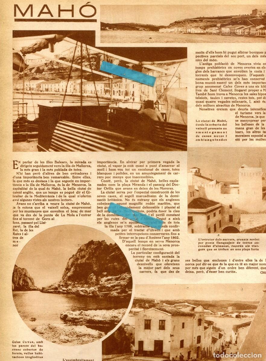 Coleccionismo de Revistas y Peri&oacute;dicos: REVISTA ANY 1930 MAO MAHO MENORCA PORTERO RICARDO ZAMORA JOSEFINA BAKER MISTINGUETT