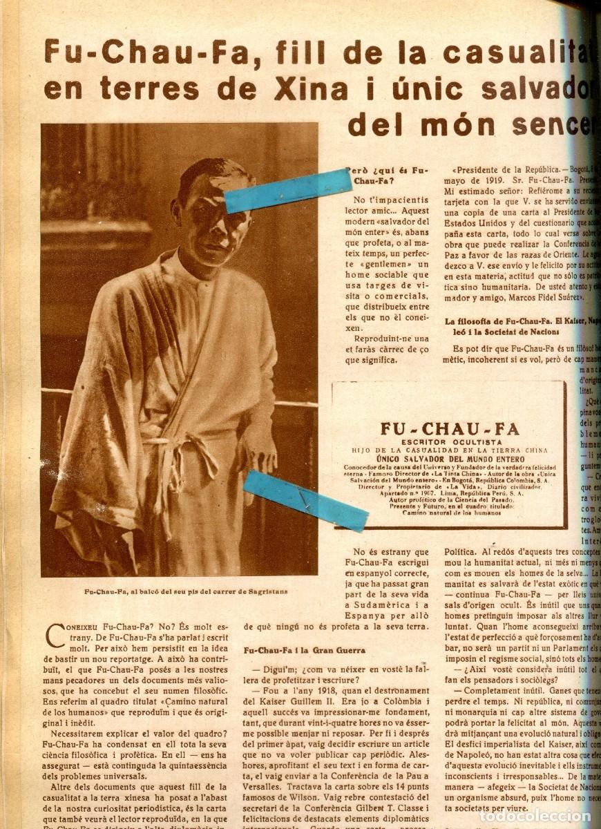 Coleccionismo de Revistas y Peri&oacute;dicos: REVISTA A&Ntilde;O 1930 MEDICINA CHINA EN BARCELONA ESCRITOR OCULTISTA OCULTISMO FU CHAU FA FU-CHAU-FA