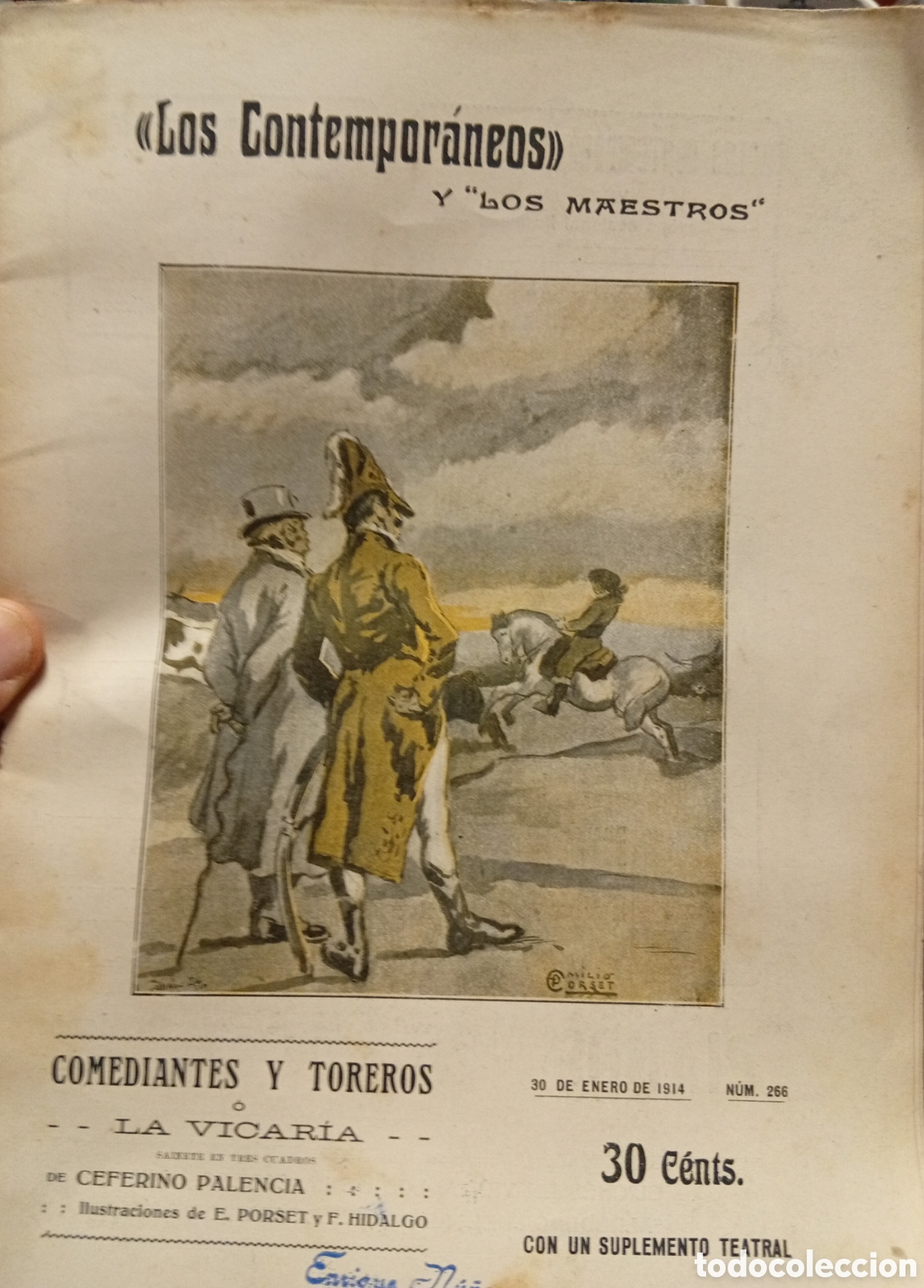 Coleccionismo de Revistas y Peri&oacute;dicos: Vieja antigua revista los contempor&aacute;neos y los maestros