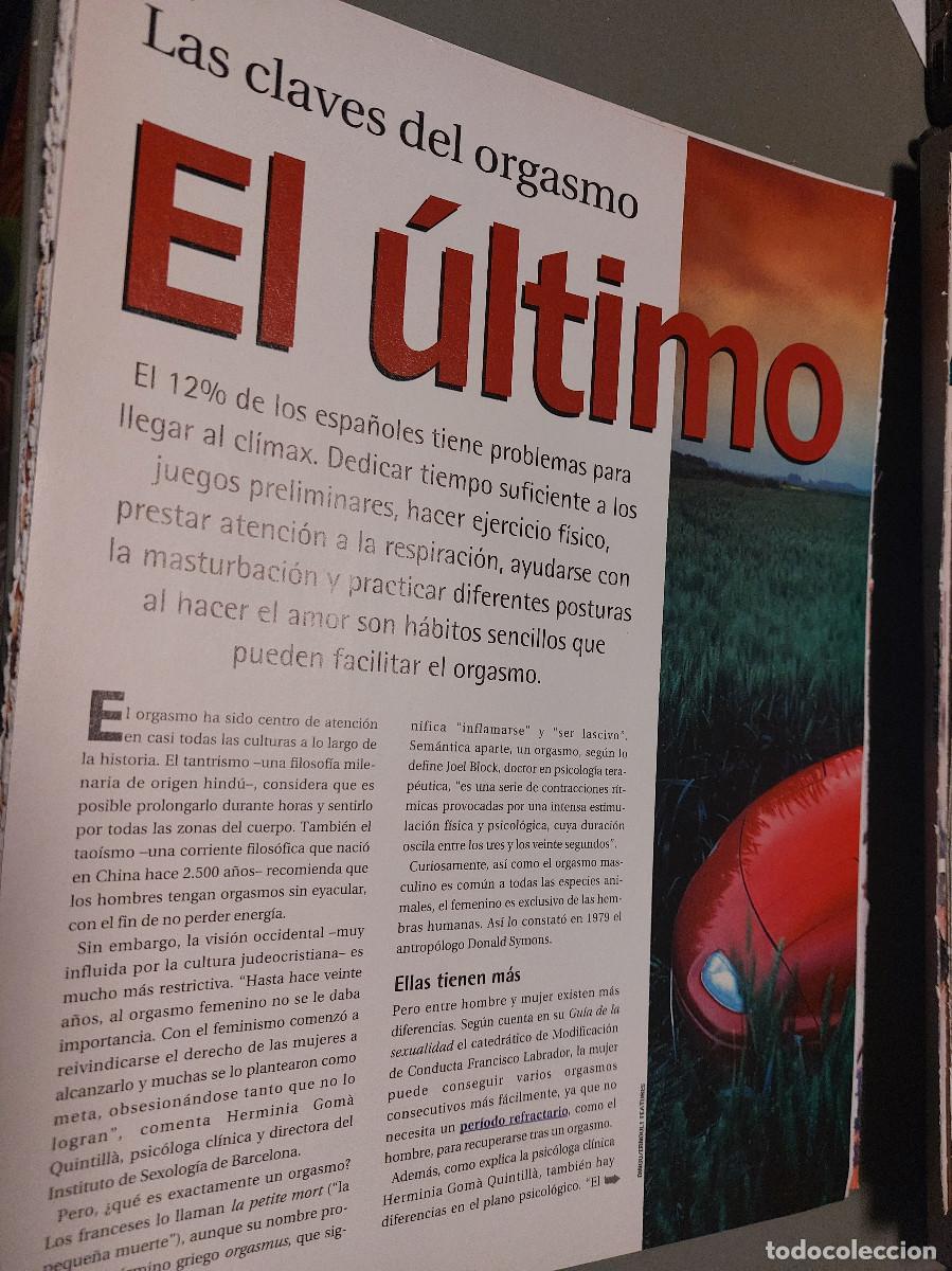 Coleccionismo de Revistas y Peri&oacute;dicos: EL ORGASMO QUE ES. 4 P&Aacute;GINAS ART&Iacute;CULO EXTRAIDO DE REVISTA. GRAPA. COMPLETO