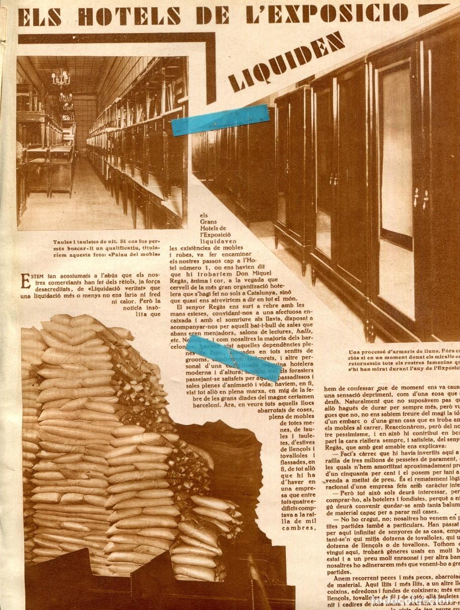 Coleccionismo de Revistas y Peri&oacute;dicos: REVISTA A&Ntilde;O 1930 LIQUIDACION DE ENSERES DE LOS HOTELES DE LA EXPOSICION INTERNACIONAL DE 1929