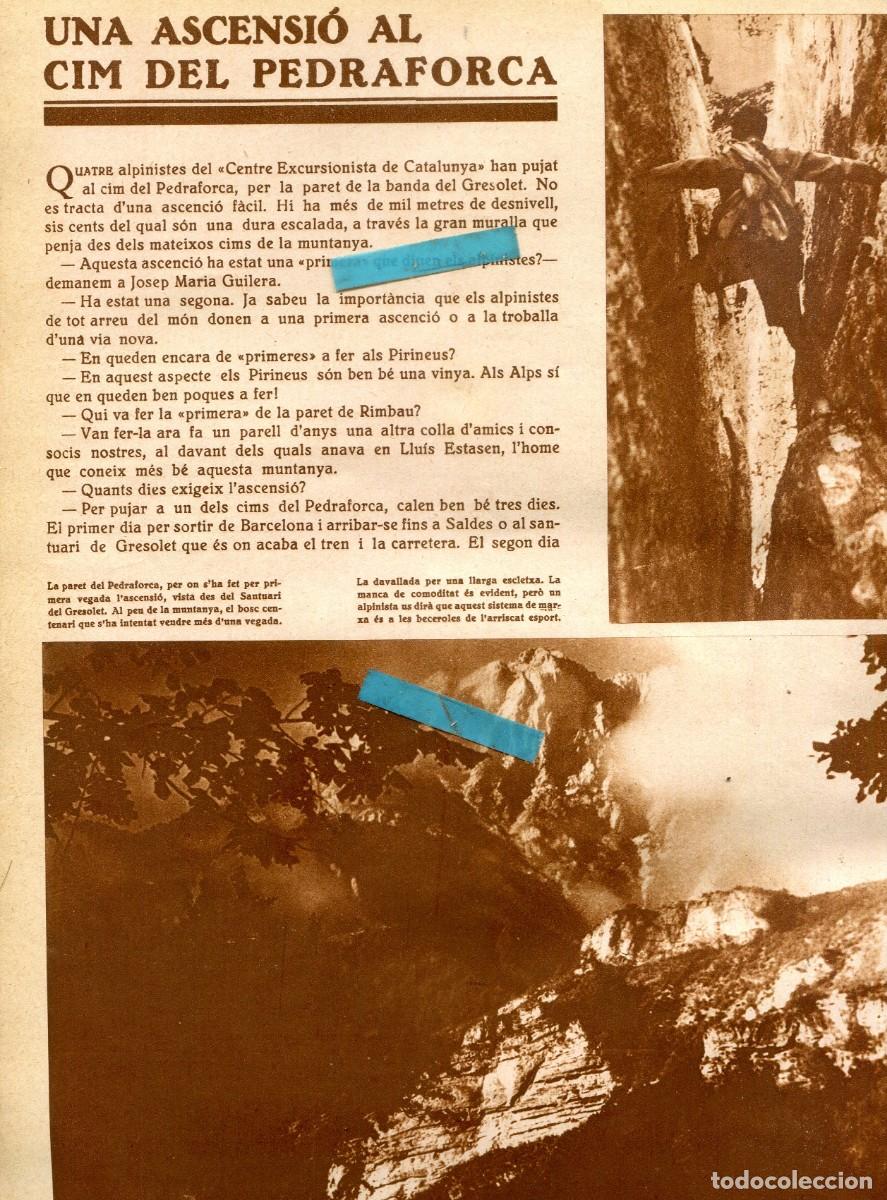 Coleccionismo de Revistas y Peri&oacute;dicos: REVISTA ANY 1930 ESCALADA ESCALADOR EL PEDRAFORCA SALDES GOSOL GRESOLET GUILERA ESTASEN ROIG OLIVERA