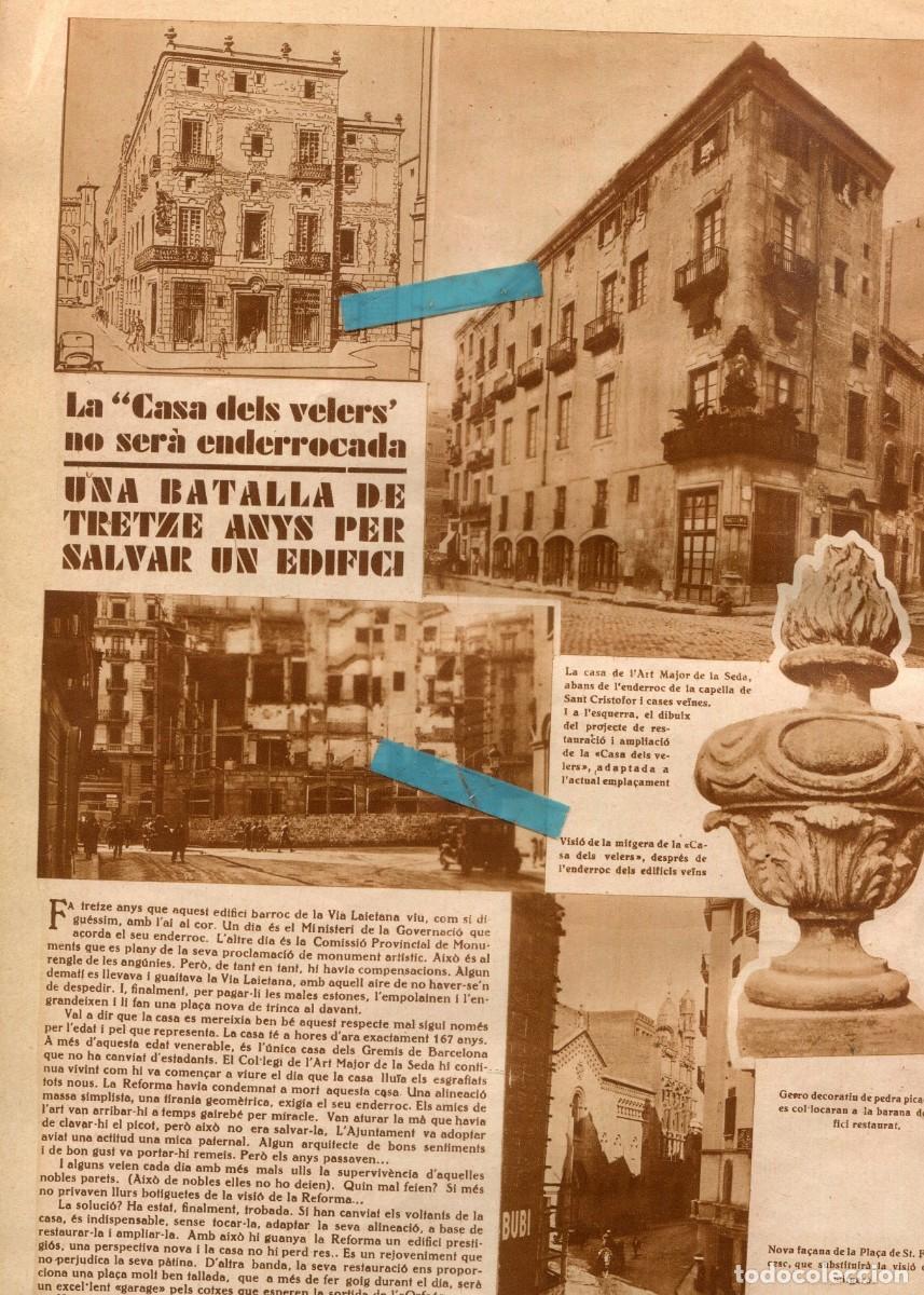Coleccionismo de Revistas y Peri&oacute;dicos: REVISTA A&Ntilde;O 1930 URBANISMO LA CASA DELS VELERS INDULTADA DECORACION DE U&Ntilde;AS HASQUELL COFFIN VERA MEL