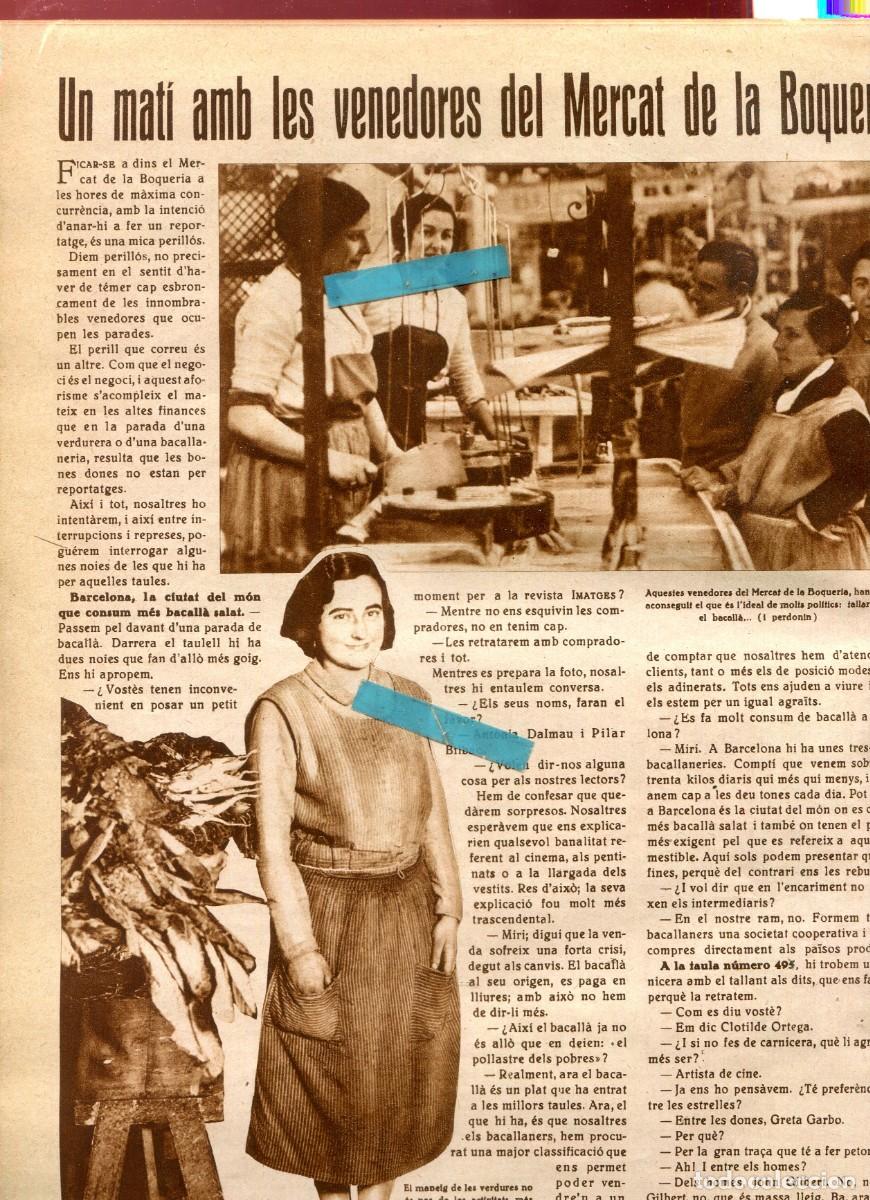 Coleccionismo de Revistas y Peri&oacute;dicos: REVISTA A&Ntilde;O 1930 MERCADO DE LA BOQUERIA MERCAT TRATAMIENTOS DE BELLEZA PELUQUERIA MODERNA CABELLOS