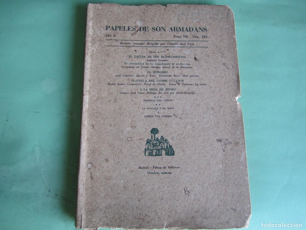 Coleccionismo de Revistas y Peri&oacute;dicos: PAPELES DE SON ARMADANS -CAMILO JOSE CELA -OCTUBRE 1957 P.DE MALLORCA -A&Ntilde;O II-NUM XIX