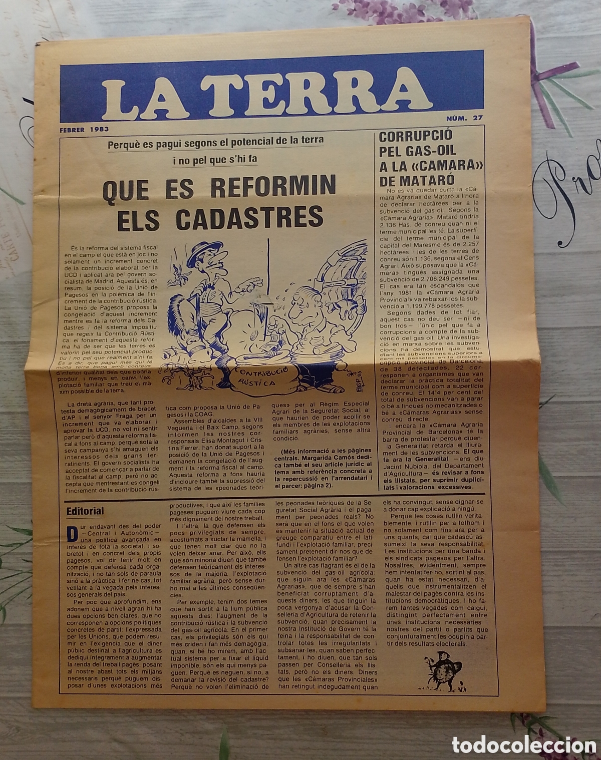 Sammeln von Zeitschriften und Zeitungen: La Terra. Uni&oacute; de Pagesos de Catalunya