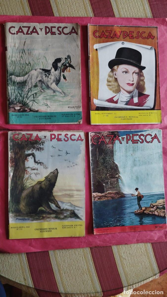 Coleccionismo de Revistas y Peri&oacute;dicos: CAZA Y PESCA.-REVISTAS.-ALFREDO IBARRA.-LOTE DE 4 REVISTAS.-A&Ntilde;OS 50.