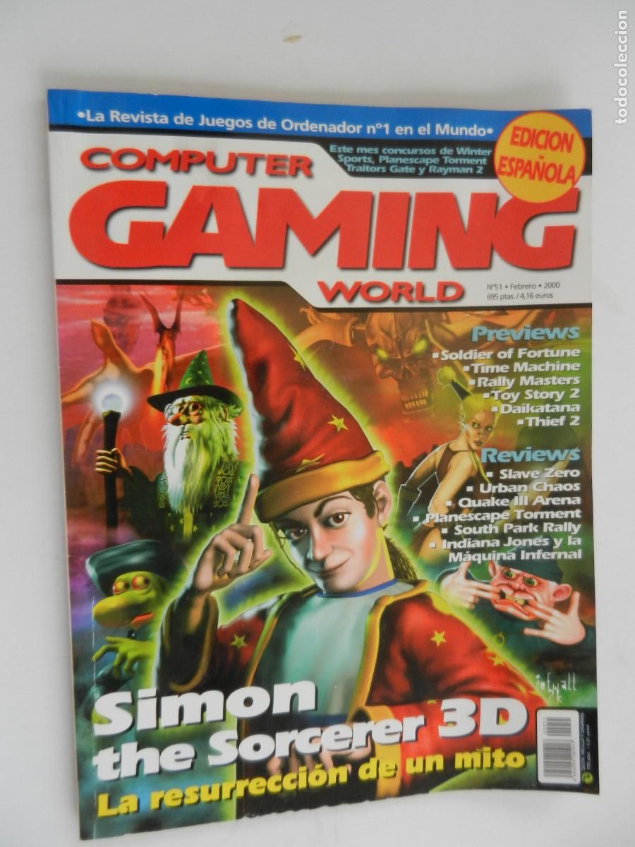 Coleccionismo de Revistas y Peri&oacute;dicos: COMPUTER GAMIN WORLD - N&ordm; 51 - FEBRERO 2000- SIMON THE SORCERER , LA RESURRECCION DE UN MITO