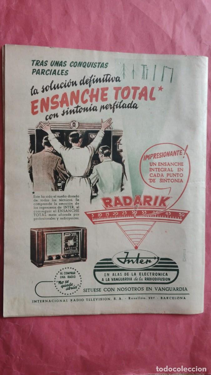 Coleccionismo de Revistas y Peri&oacute;dicos: RADARIK.-INTER.-RADIO.-PUBLICIDAD DE REVISTA.-A&Ntilde;O 1951.