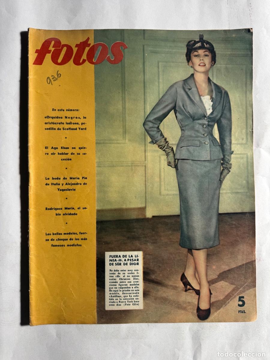 Coleccionismo de Revistas y Peri&oacute;dicos: Revista Fotos, A&ntilde;o 1955, Burgos, Rodriguez Marin, Virginia de Matos