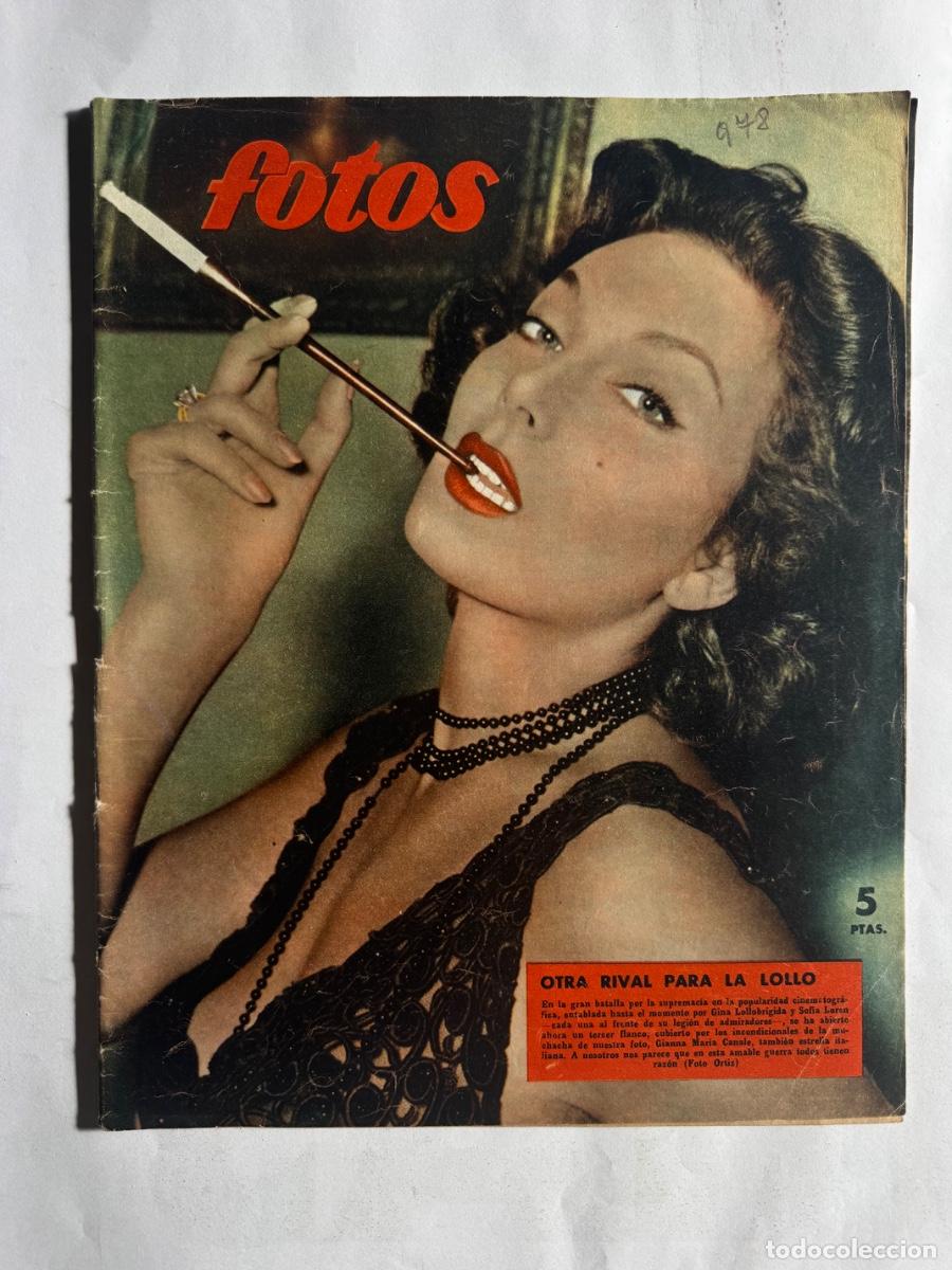 Coleccionismo de Revistas y Peri&oacute;dicos: Revista Fotos, A&ntilde;o 1955, Raniero, Grace Kelly, Doumer
