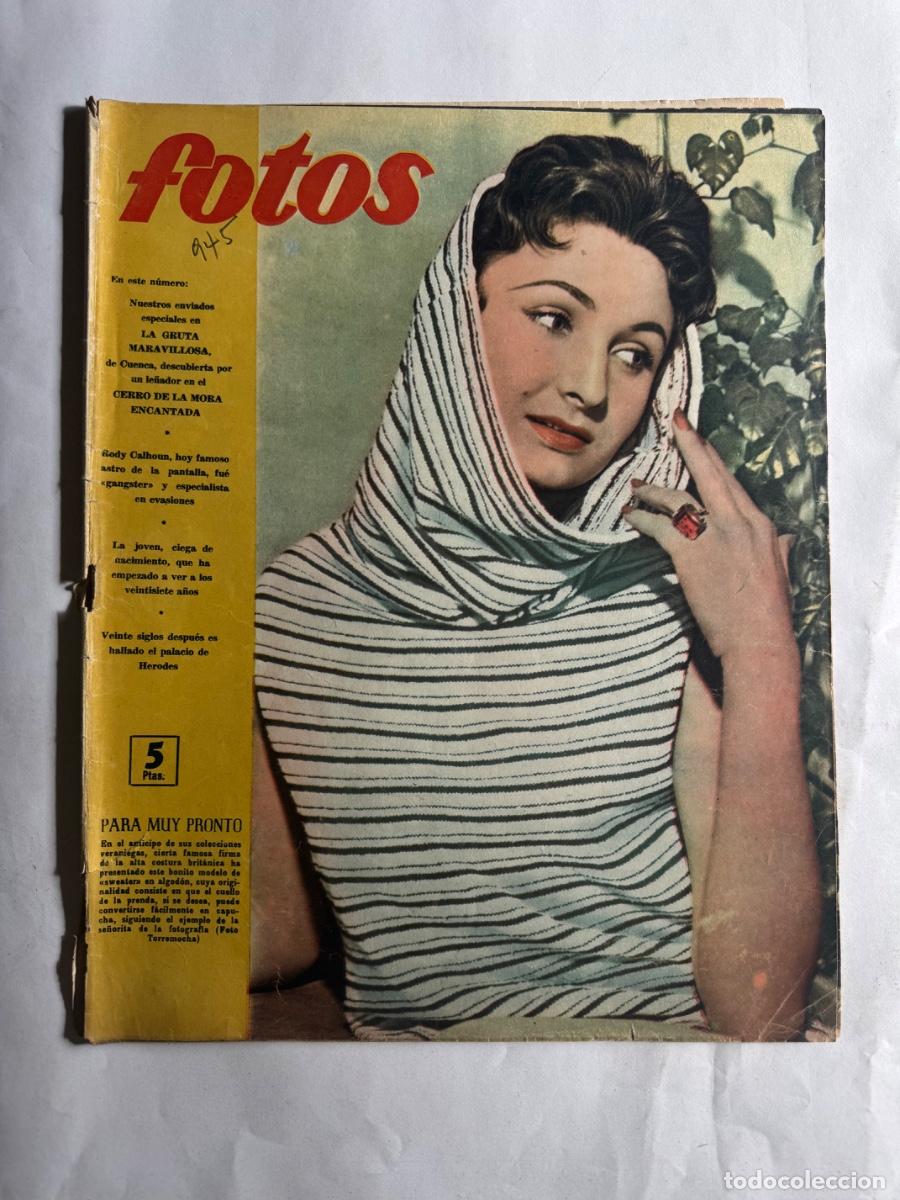Coleccionismo de Revistas y Peri&oacute;dicos: Revista Fotos, A&ntilde;o 1955, Rory Calhoun, Jesucristo, Leslie Caron, Martorell