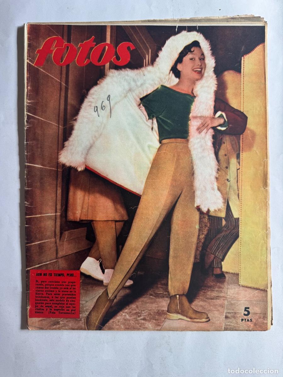Coleccionismo de Revistas y Peri&oacute;dicos: Revista Fotos, A&ntilde;o 1955, Barcelona, Peron, Loyola, Jerez