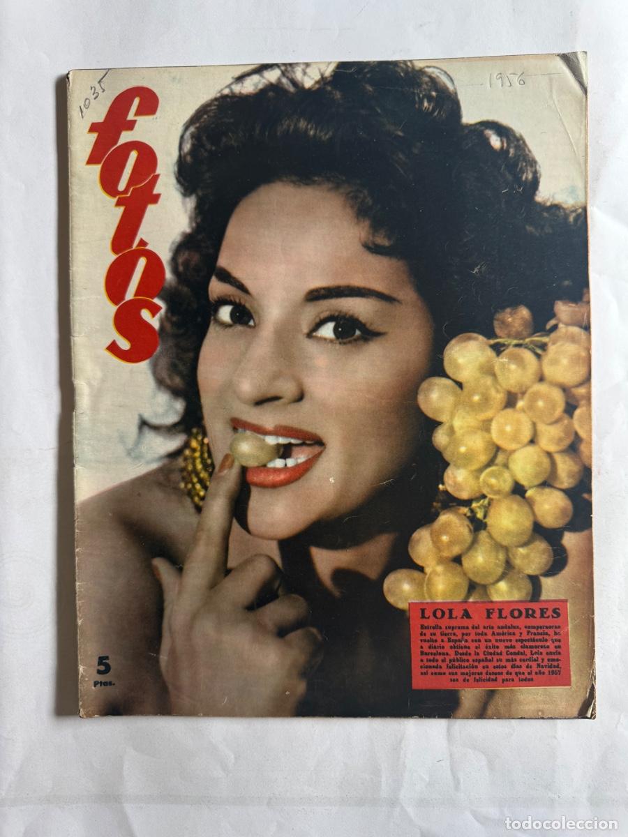 Coleccionismo de revistas y peri&oacute;dicos: Revista Fotos, A&ntilde;o 1956, Lola Flores, Richard Butler, Nixon, Lenin