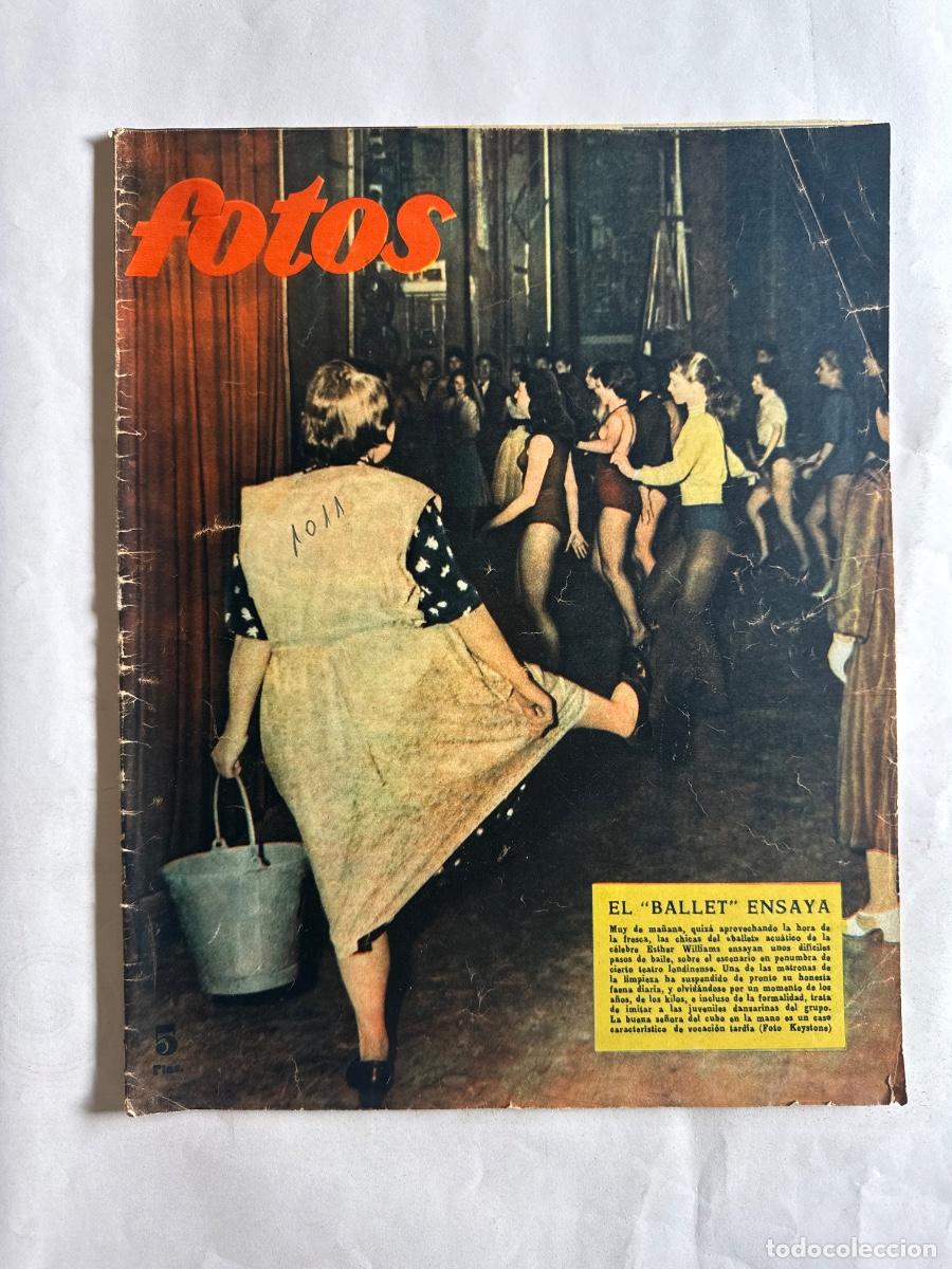 Coleccionismo de Revistas y Peri&oacute;dicos: Revista Fotos, A&ntilde;o 1956, Franco, Falanje, Sevilla, Alemania
