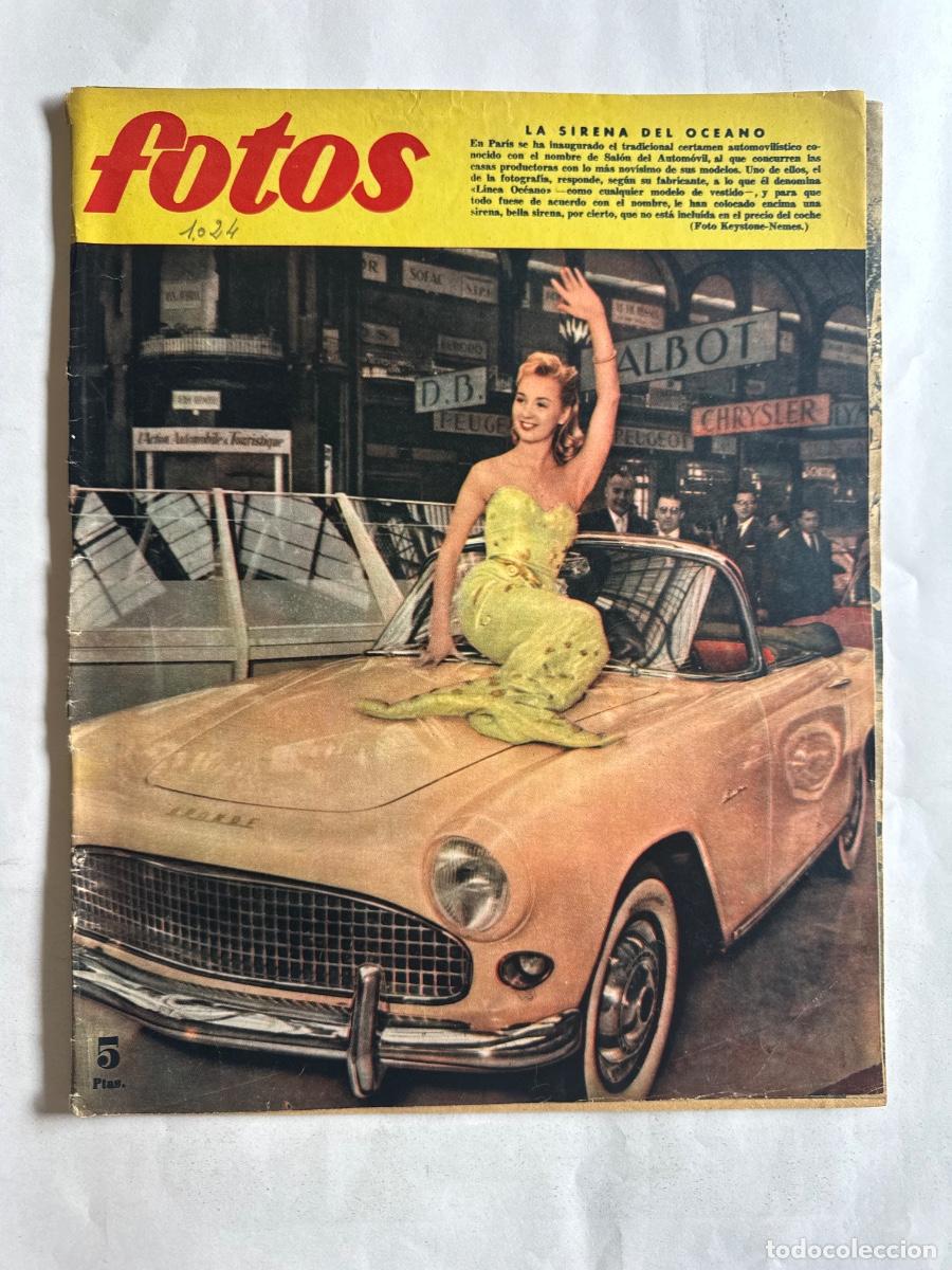 Sammeln von Zeitschriften und Zeitungen: Revista Fotos, A&ntilde;o 1956, Franco, Badajoz, Faruk, Nasser, Gangsters