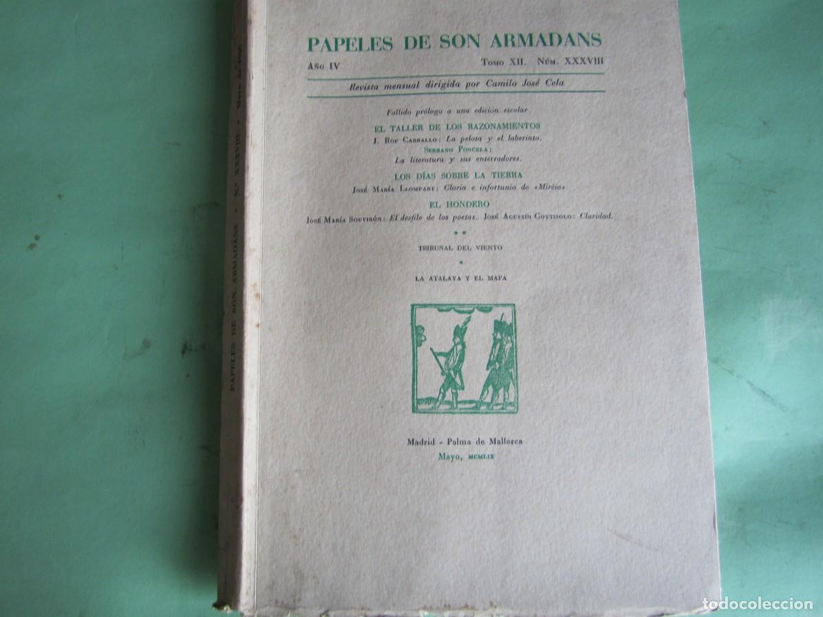 Coleccionismo de Revistas y Peri&oacute;dicos: PAPELES DE SON ARMADANS -C J CELA -MAYO 1959 P.DE MALLORCA-A&Ntilde;O IV-NUM 38 -NUMERADO- NOMBRE SUSCRIPT