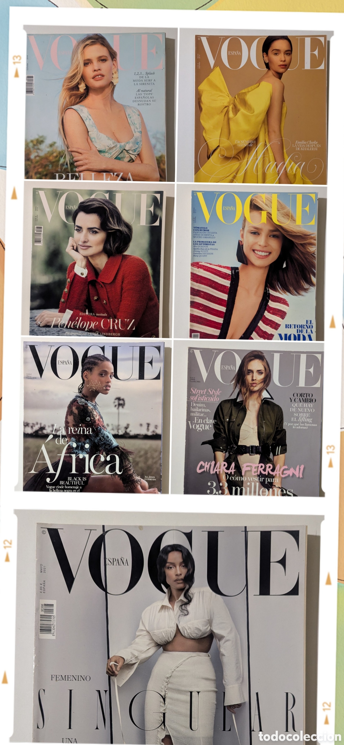 Coleccionismo de Revistas y Peri&oacute;dicos: Pack 7 revistas VOGUE Espa&ntilde;a. N&uacute;meros: 325, 336, 372, 373, 374, 362, 398