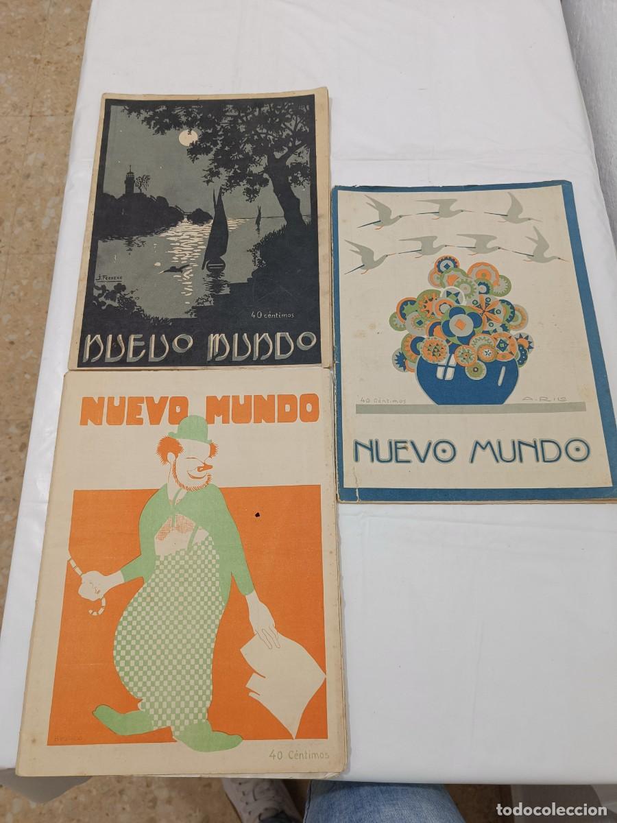 Coleccionismo de Revistas y Peri&oacute;dicos: Lote 3 Revistas NUEVO MUNDO (1921) + Cubiertas Adicionales Flamenco - Art D&eacute;co