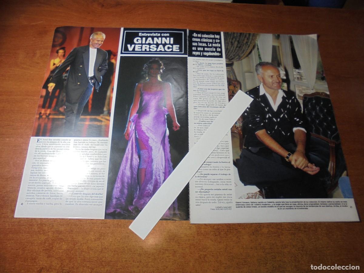 Coleccionismo de Revistas y Peri&oacute;dicos: CLIPPING 1993: GIANI VERSACE, ENTREVISTA / PUBLICIDAD OTO&Ntilde;O EL CORTE INGL&Eacute;S.
