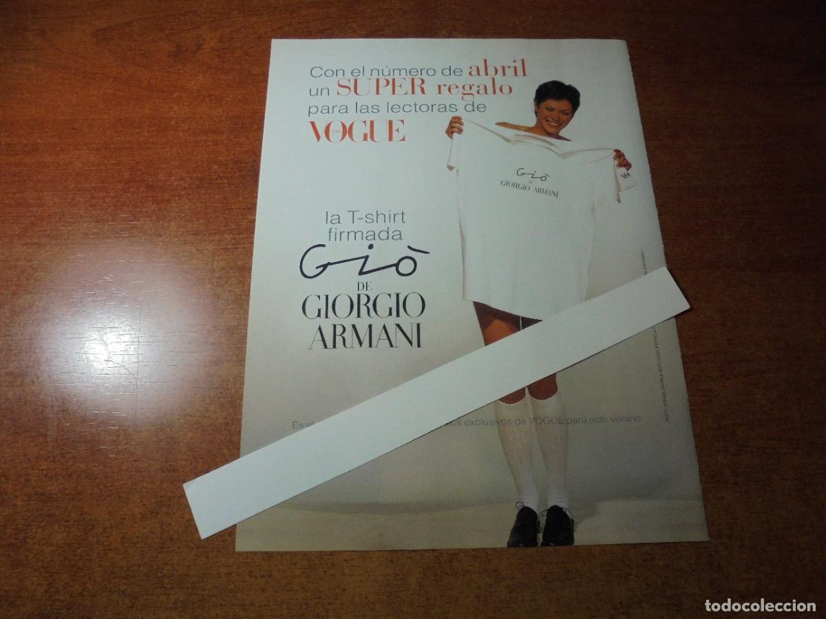 Coleccionismo de Revistas y Peri&oacute;dicos: PUBLICIDAD 1996: T SHIRT DE GIO, DE GIORGIO ARMANI.