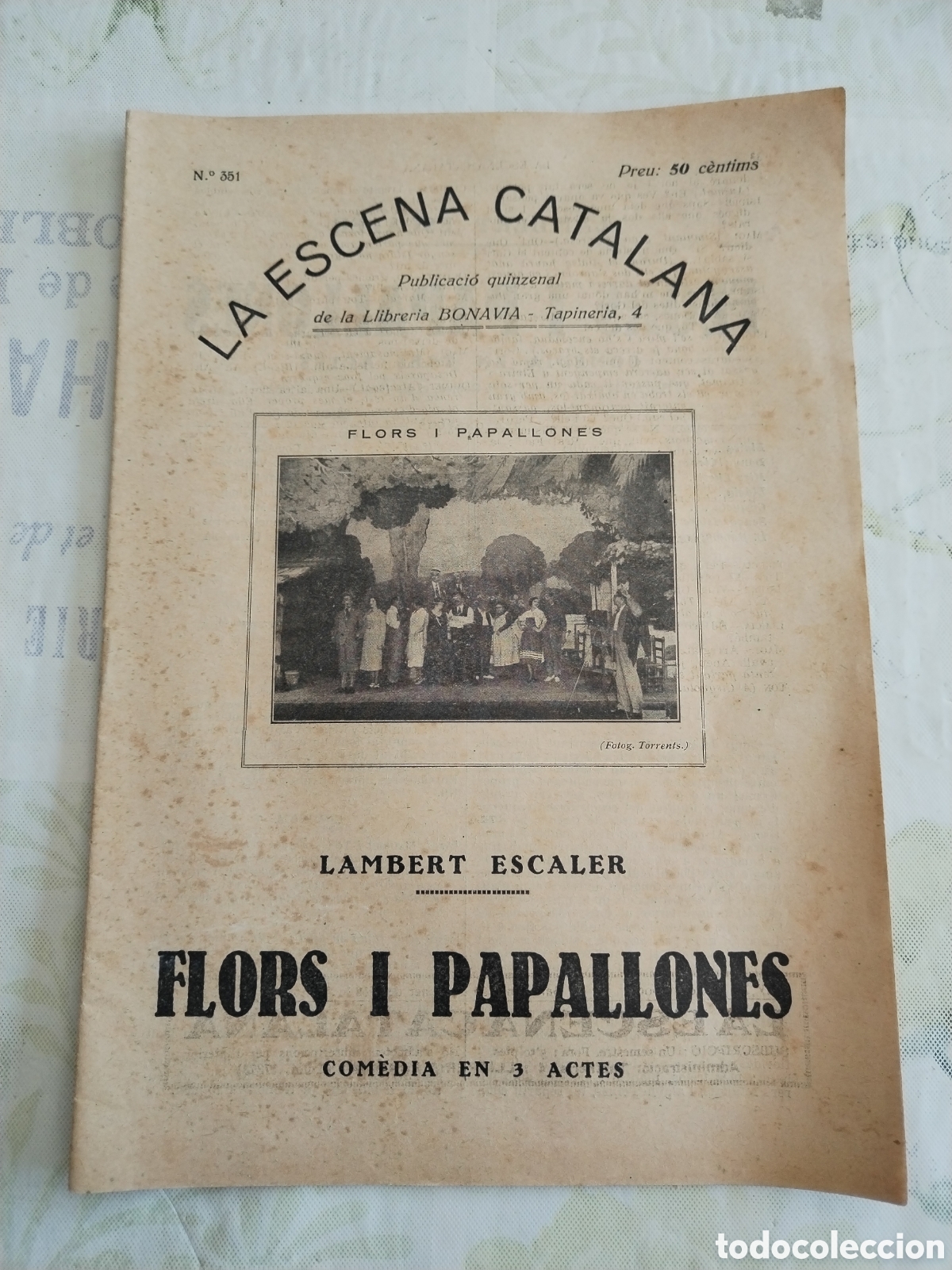 Coleccionismo de Revistas y Peri&oacute;dicos: Revista teatro La escena Catalana 1932 Flors I papallones Lambert Scaler
