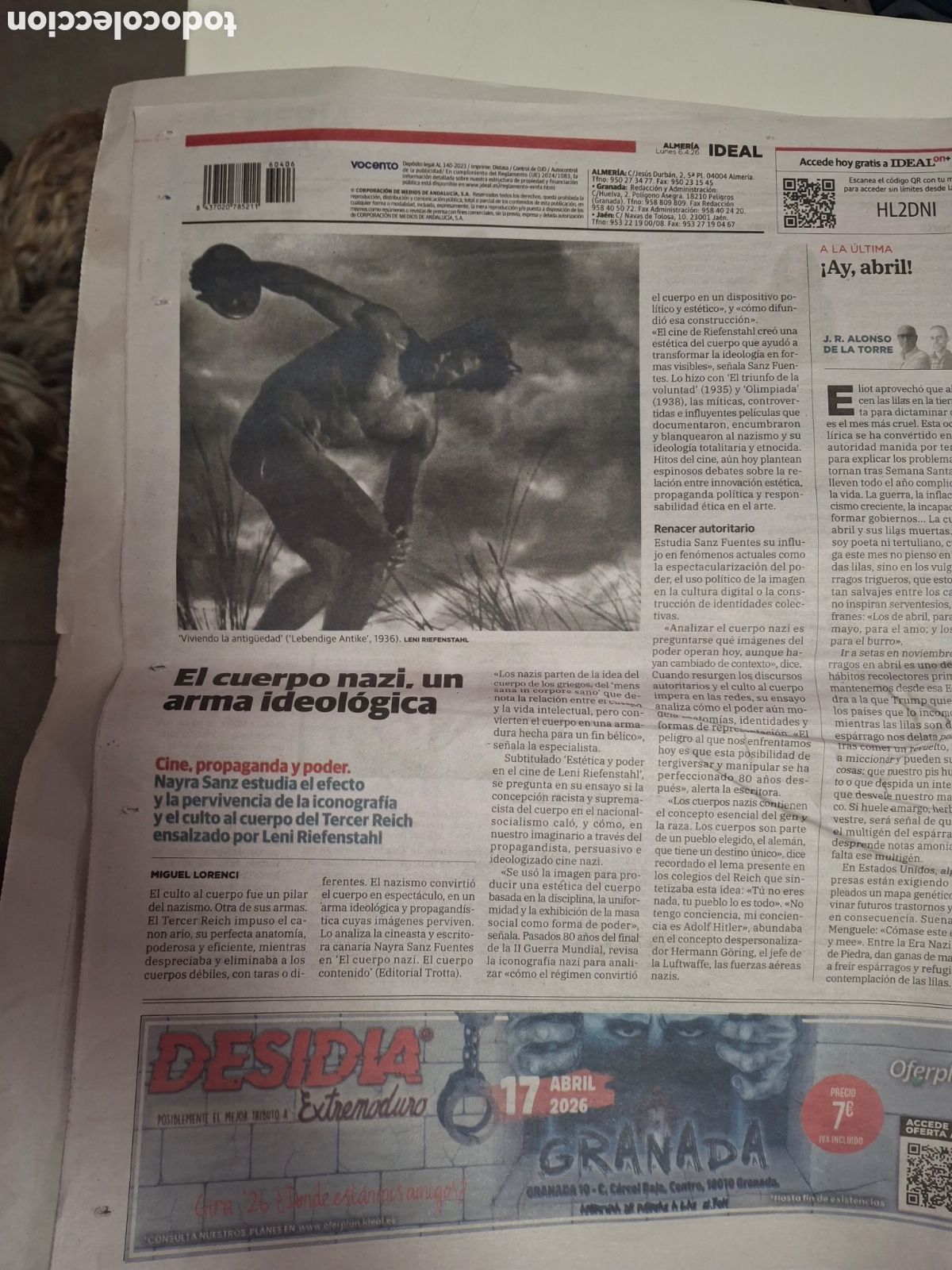 Coleccionismo de Revistas y Peri&oacute;dicos: HOJAS CON FALDON DE EXTREMODURO GRANADA