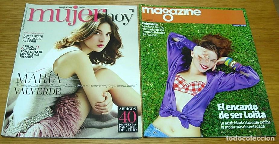 Collectionnisme de Revues et Journaux: Lote 2 Revistas MARIA VALVERDE La Vanguardia Magazine 2010 + Mujer Hoy 2010 Excelentes Completas
