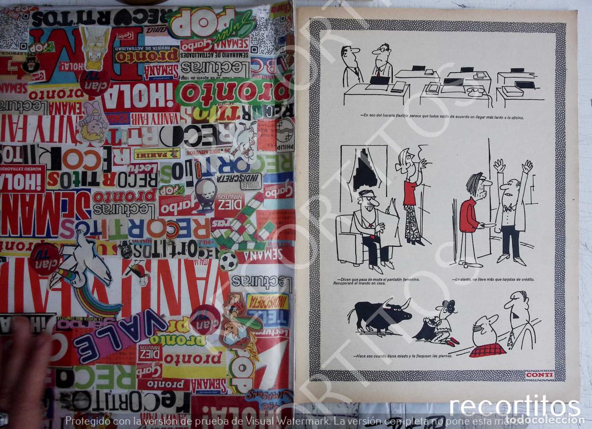 Coleccionismo de Revistas y Peri&oacute;dicos: CONTI HUMOR EN LA REVISTA HOLA
