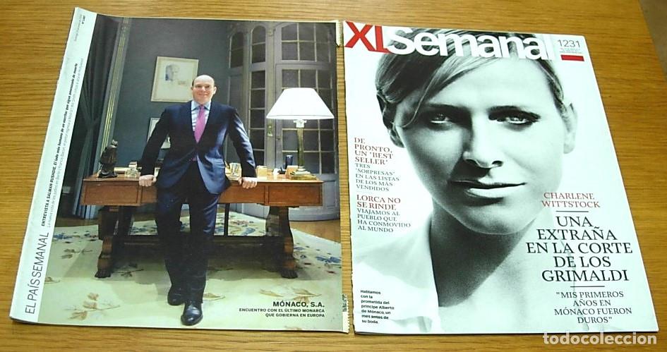 Collectionnisme de Revues et Journaux: Lote 2 Revistas Realeza Royalty PRINCIPE ALBERTO II de MONACO 2009 + CHARLENE WITTSTOCK 2011