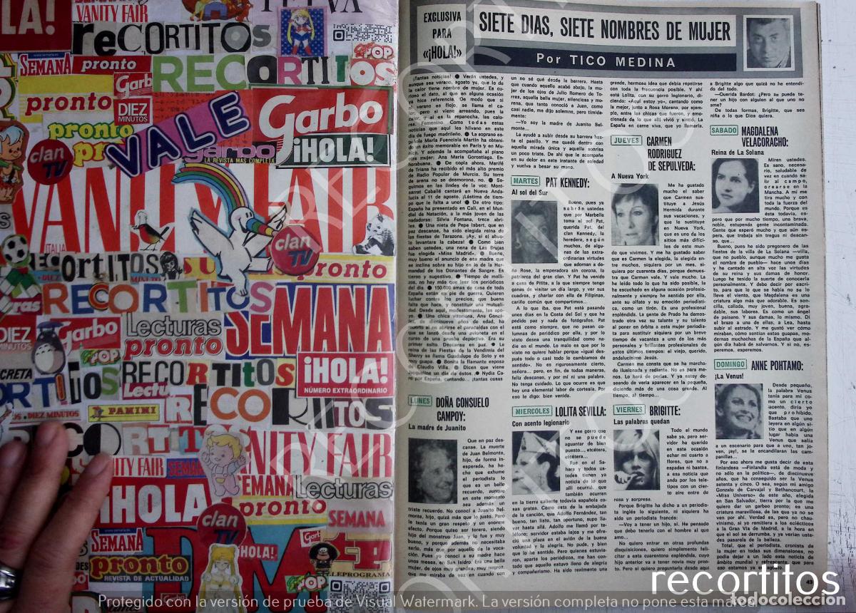 Coleccionismo de revistas y peri&oacute;dicos: bb brigitte bardot lolita sevilla consuelo campy pat kennedy carmen rodriguez de sepulveda magadalen