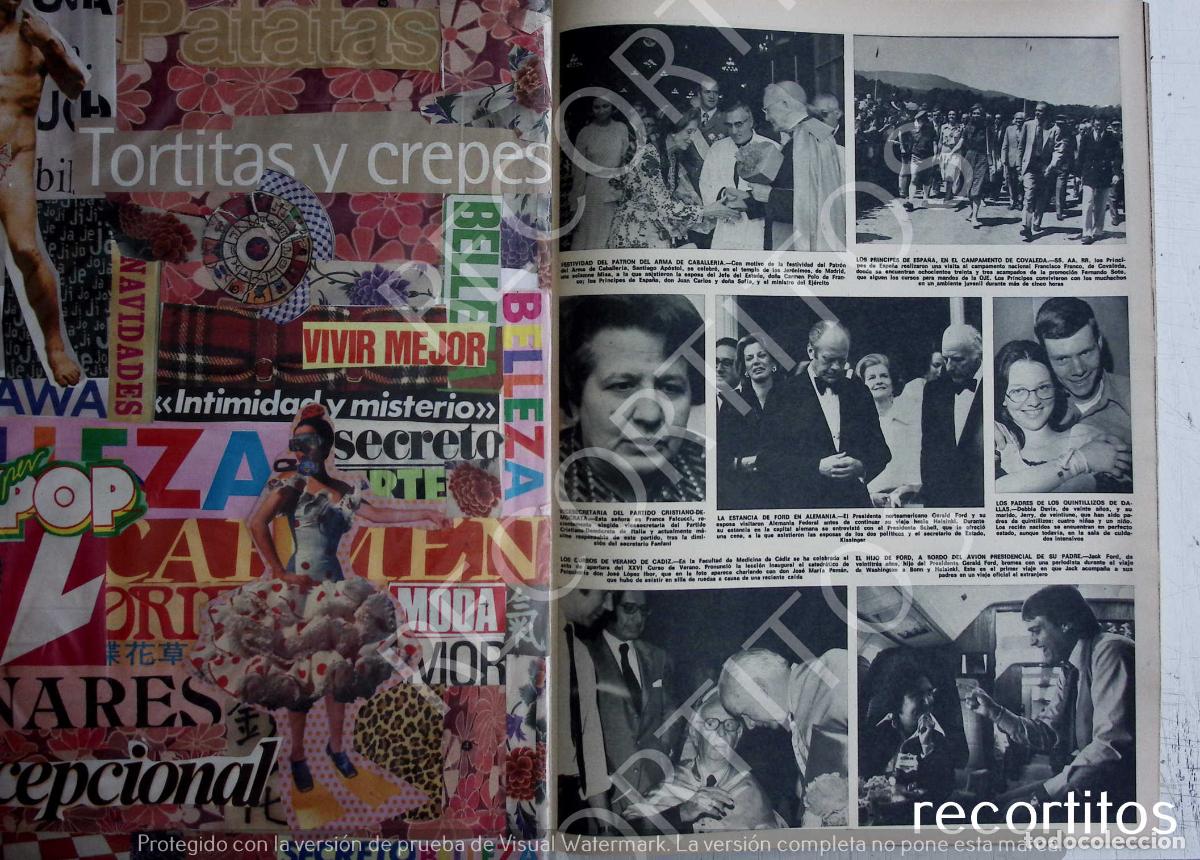Coleccionismo de Revistas y Peri&oacute;dicos: covaleda santiago apostol carmen polo quintillizos en dallas ford y su hijo