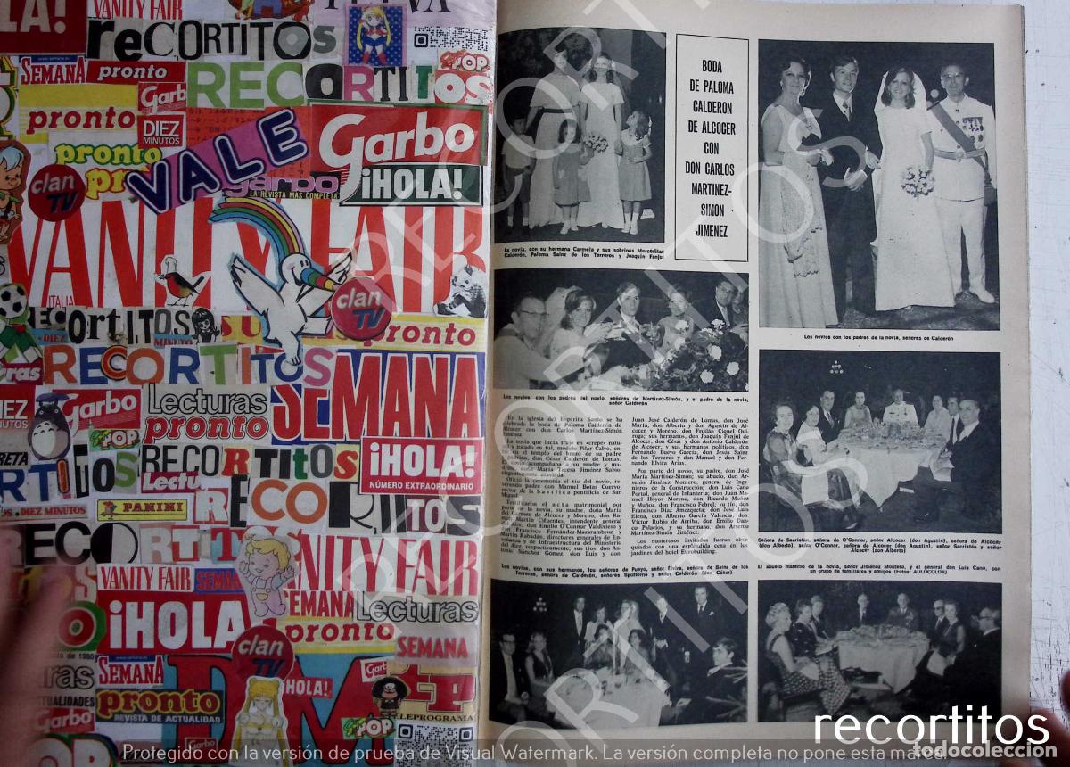 Coleccionismo de Revistas y Peri&oacute;dicos: boda de paloma calderon de alcocer carlos martinez simon jimenez