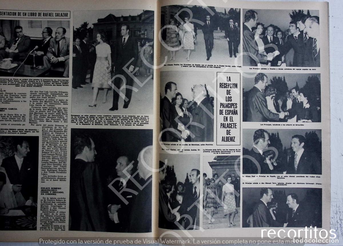 Coleccionismo de Revistas y Peri&oacute;dicos: rafael salazar recepcion de los principes de espa&ntilde;a juan carlos y sofia en le palacete de albeniz