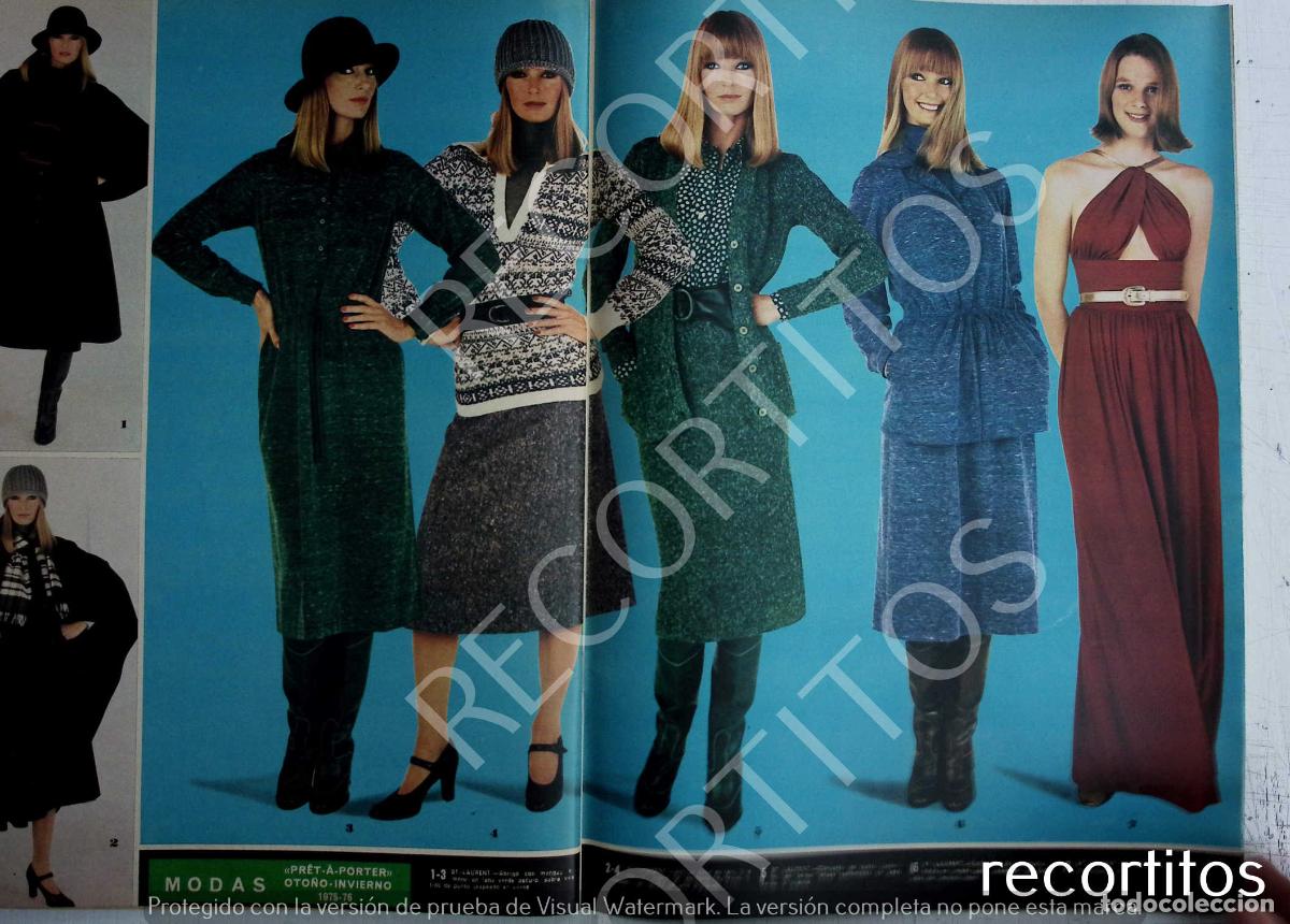 Coleccionismo de Revistas y Peri&oacute;dicos: modas 75 yves saint laurent