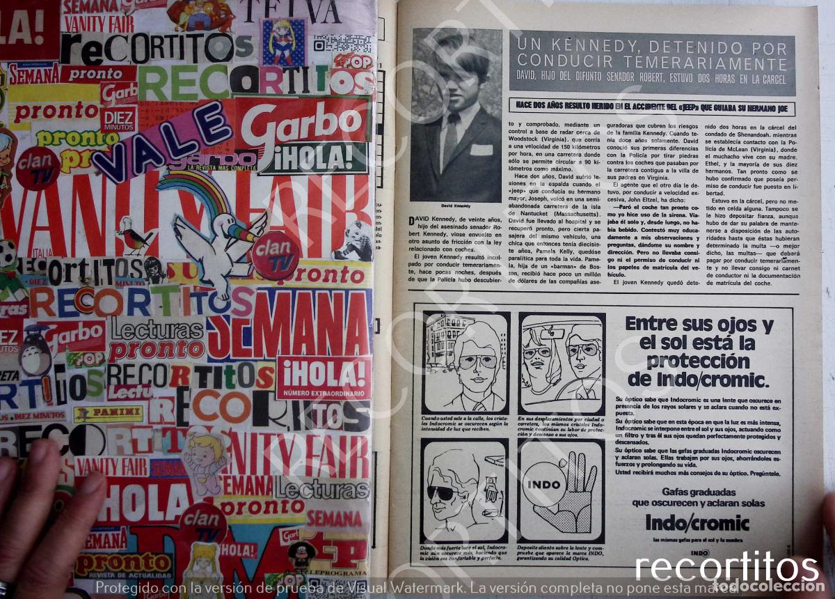 Coleccionismo de Revistas y Peri&oacute;dicos: david kennedy detenido por conduccion temeraria anuncio indo cromic anuncio publicidad