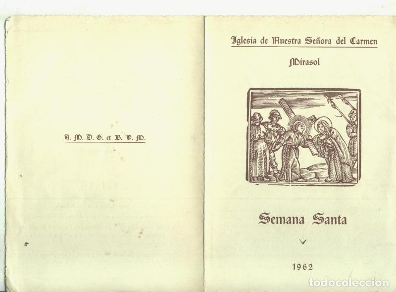 Collection Magazines and Newspapers: Semana Santa 1962-folleto actos de la Iglesia de Nuestra Se&ntilde;ora del Carmen - Varios