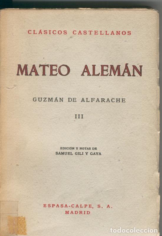 Colecionismo de Revistas e Jornais: Guzman de Alfarache Tomo III - Mateo Aleman