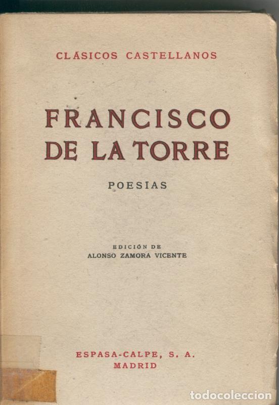 Colecionismo de Revistas e Jornais: Francisco de la Torre: Poesias - Francisco de la Torre