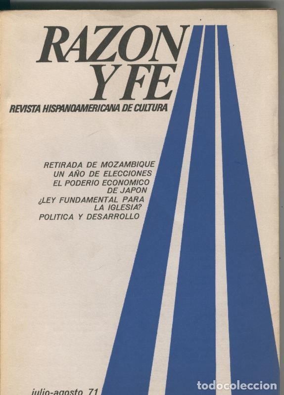 Sammeln von Zeitschriften und Zeitungen: Razon y Fe julio-agosto 1971 - Varios